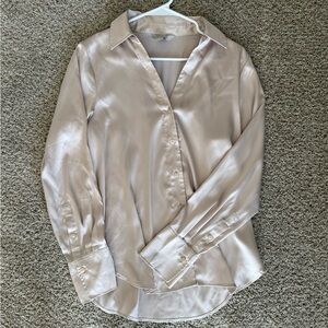 Satin Button-Up Blouse H&M